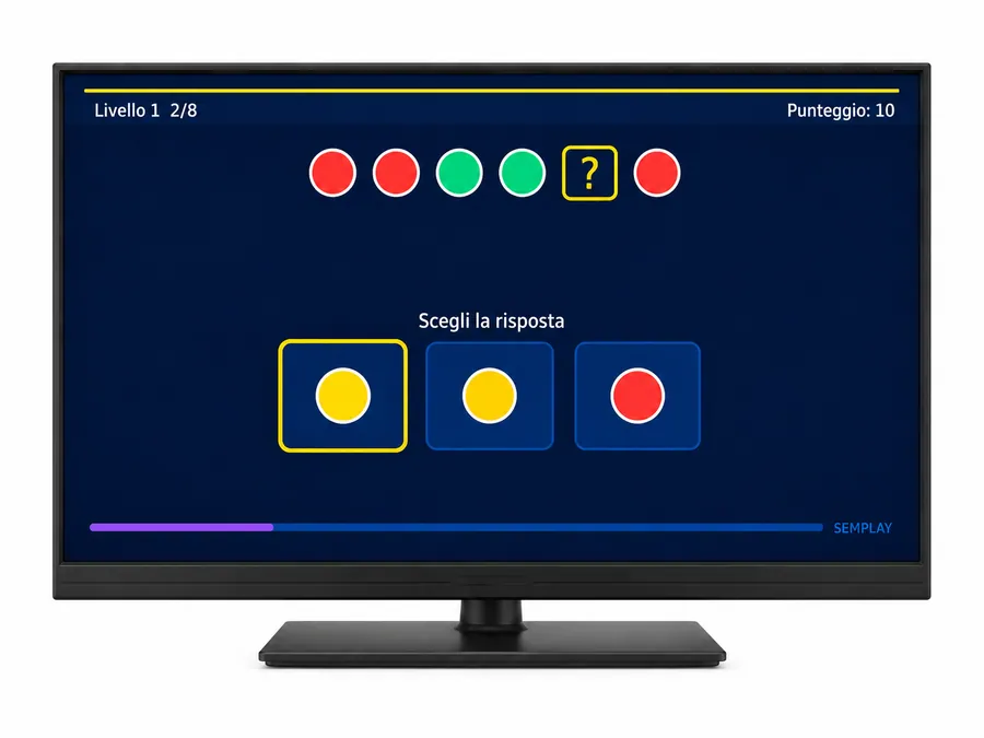 Esercizio di logica a sequenze di BrainTen sulla televisione